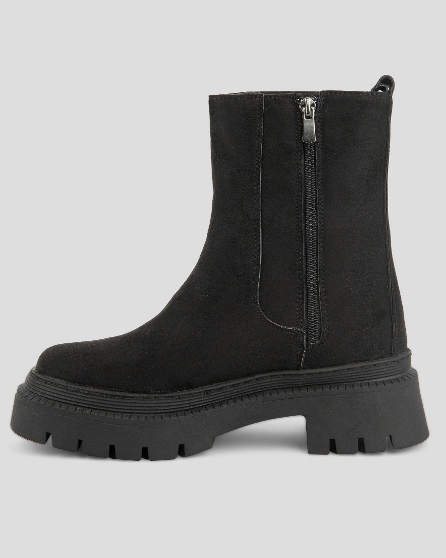 Women Mumka Shoes | Black Chelsea Boots