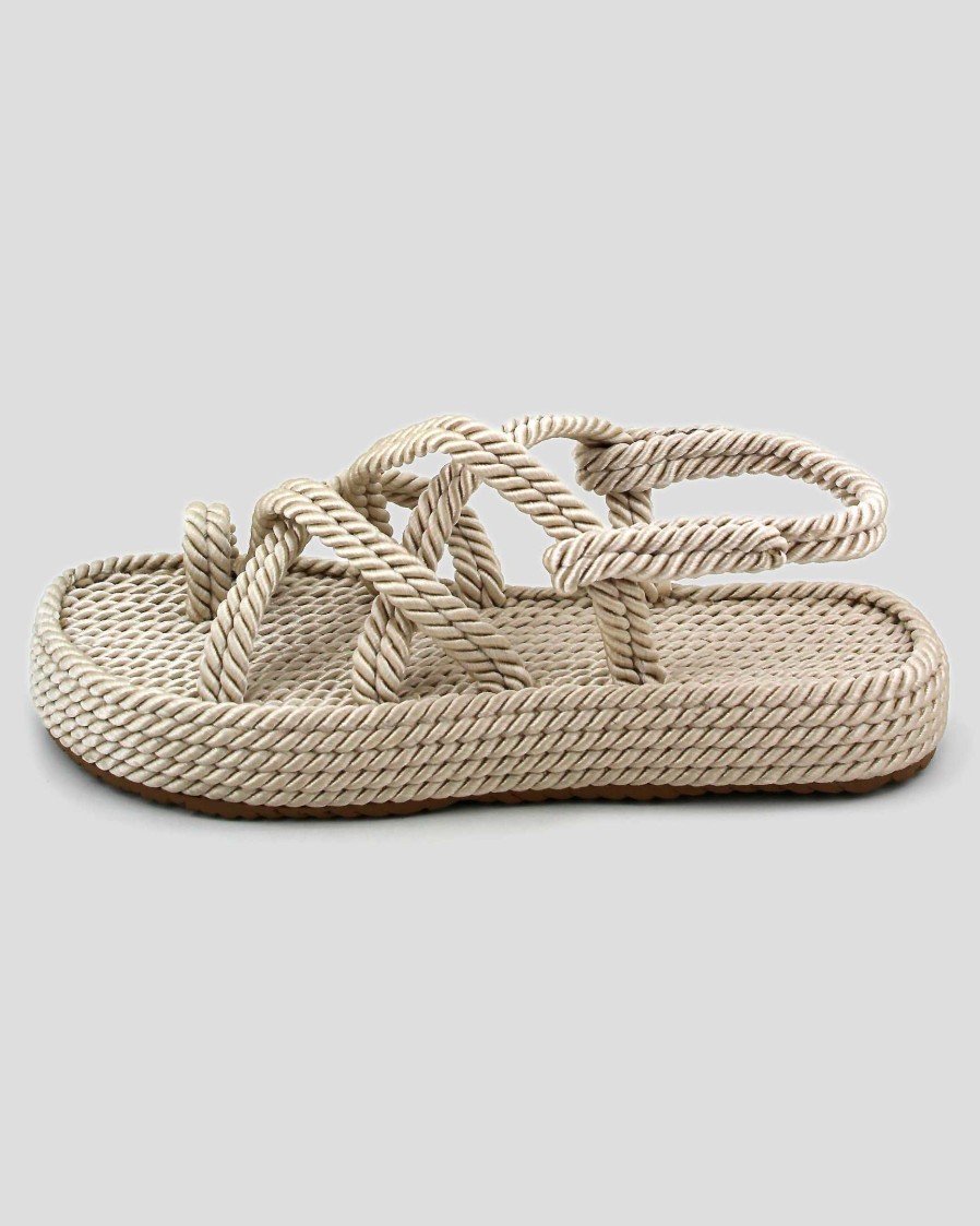 Women Mumka Shoes | White Toe Nomadic Sandals