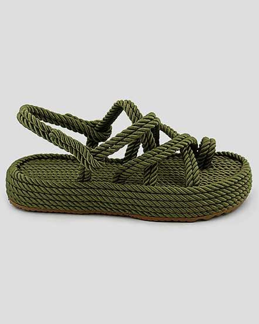 Women Mumka Shoes | Khaki Nomadic Toe Sandals