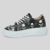 Women Mumka Shoes | Skull With Wings Sneakers