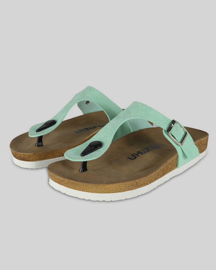 Women Mumka Shoes | Special Green Sandals