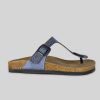 Women Mumka Shoes | Blue Glitter Sandals