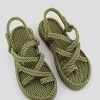 Women Mumka Shoes | Khaki Nomadic Toe Sandals