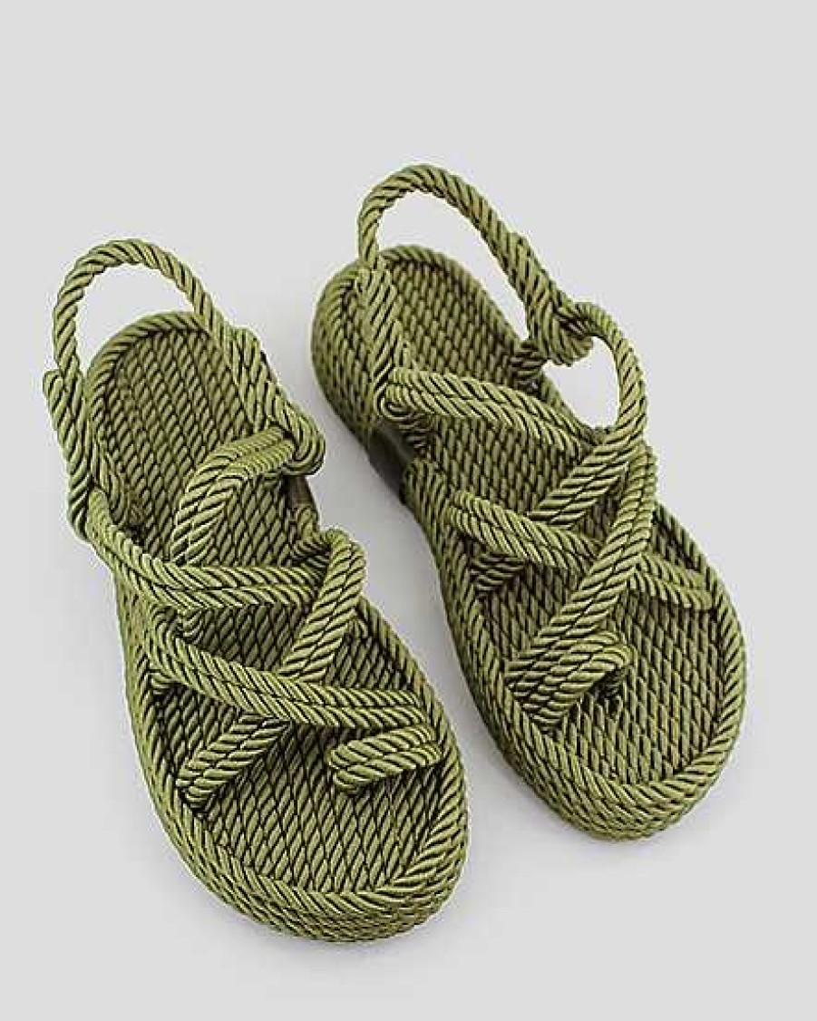 Women Mumka Shoes | Khaki Nomadic Toe Sandals