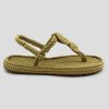 Women Mumka Shoes | Beige Circles Nomad Sandals