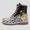 Women Mumka Shoes | Animal Print Flowers Boots