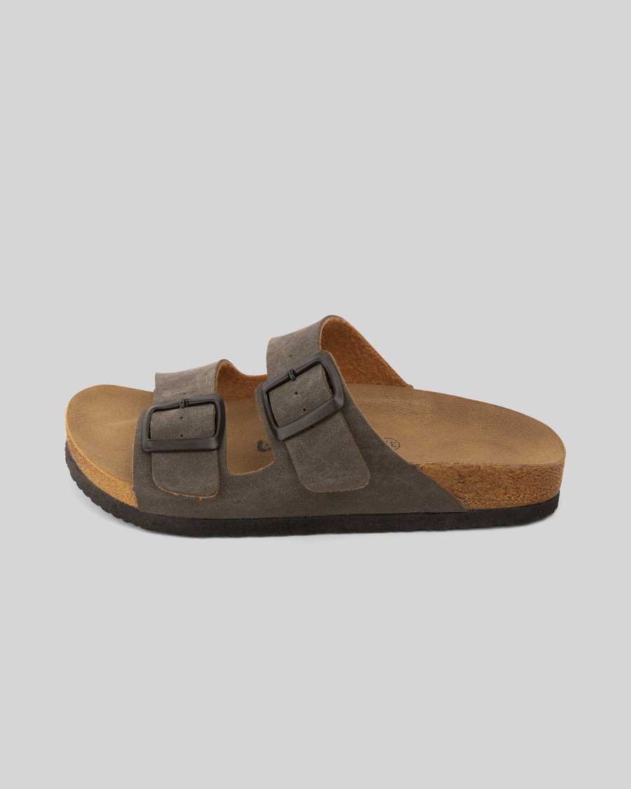 Women Mumka Shoes | Khaki Strap Sandals