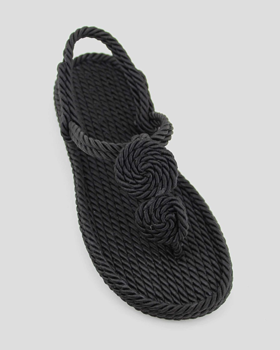 Women Mumka Shoes | Black Circle Nomad Sandals