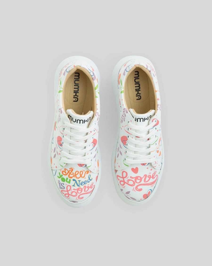 Women Mumka Shoes | All You Need Is Love Sneakers