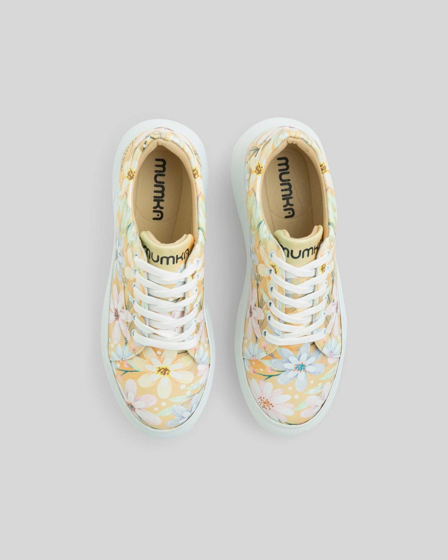 Women Mumka Shoes | Flower Power Sneakers