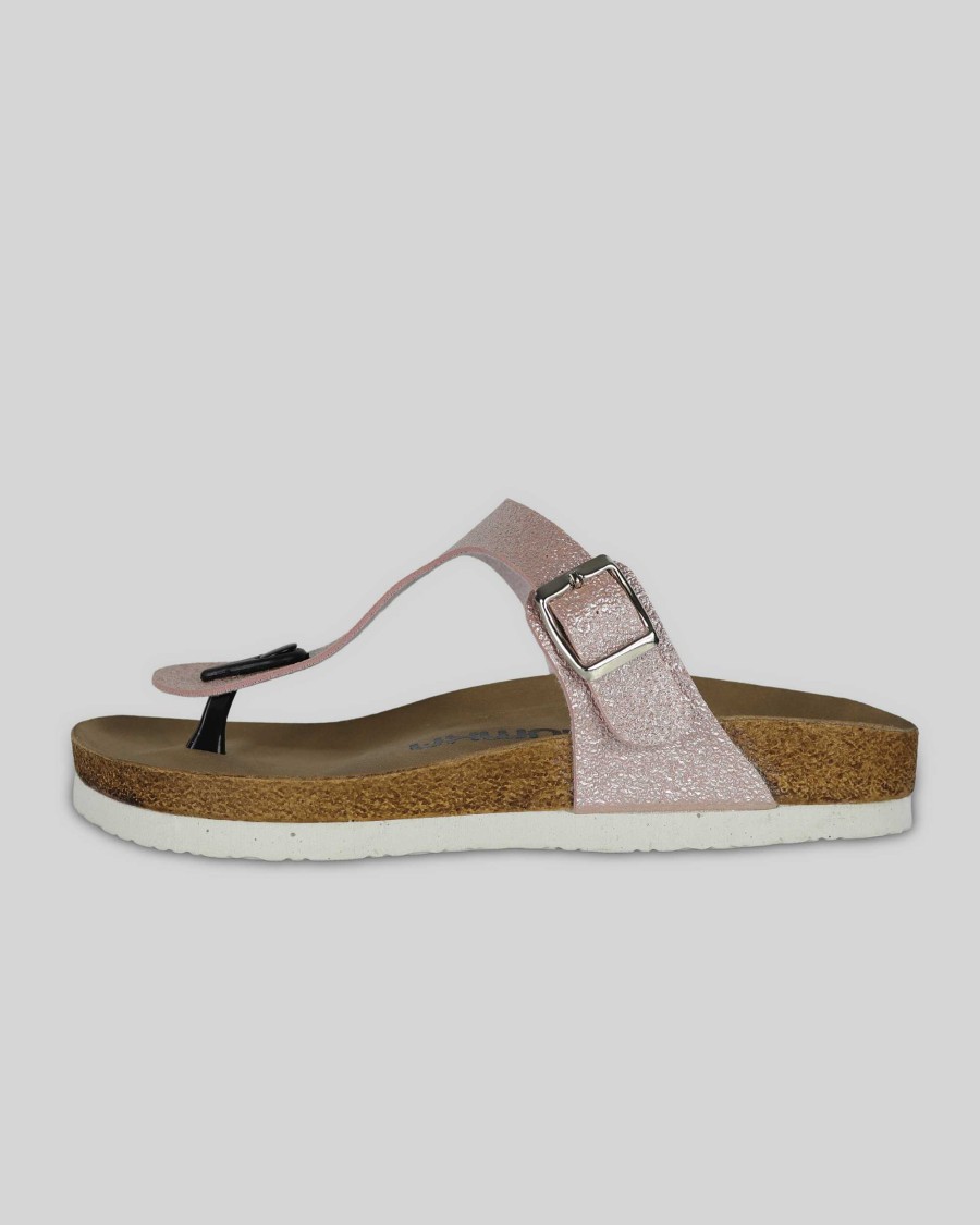 Women Mumka Shoes | Pink Glitter Sandals