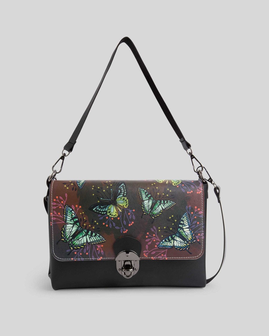 Women Mumka Shoes | Garnet Butterflies Crossbody Bag