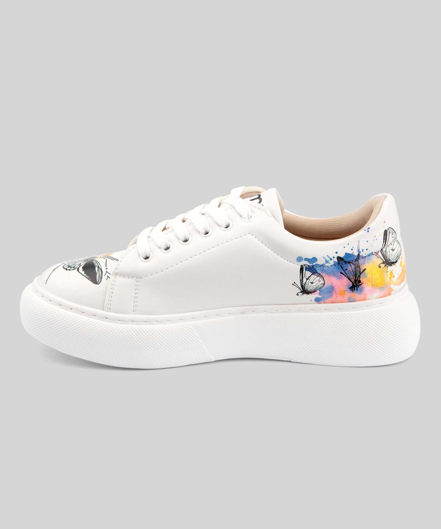 Women Mumka Shoes | Watercolor Butterflies Slippers