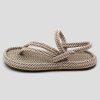 Women Mumka Shoes | White Crossed Nomadic Sandals