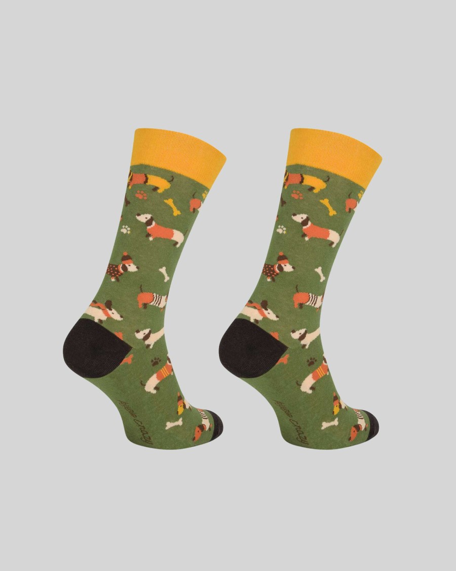 Socks Mumka Shoes | Puppy Khaki Men Socks Size 41-46