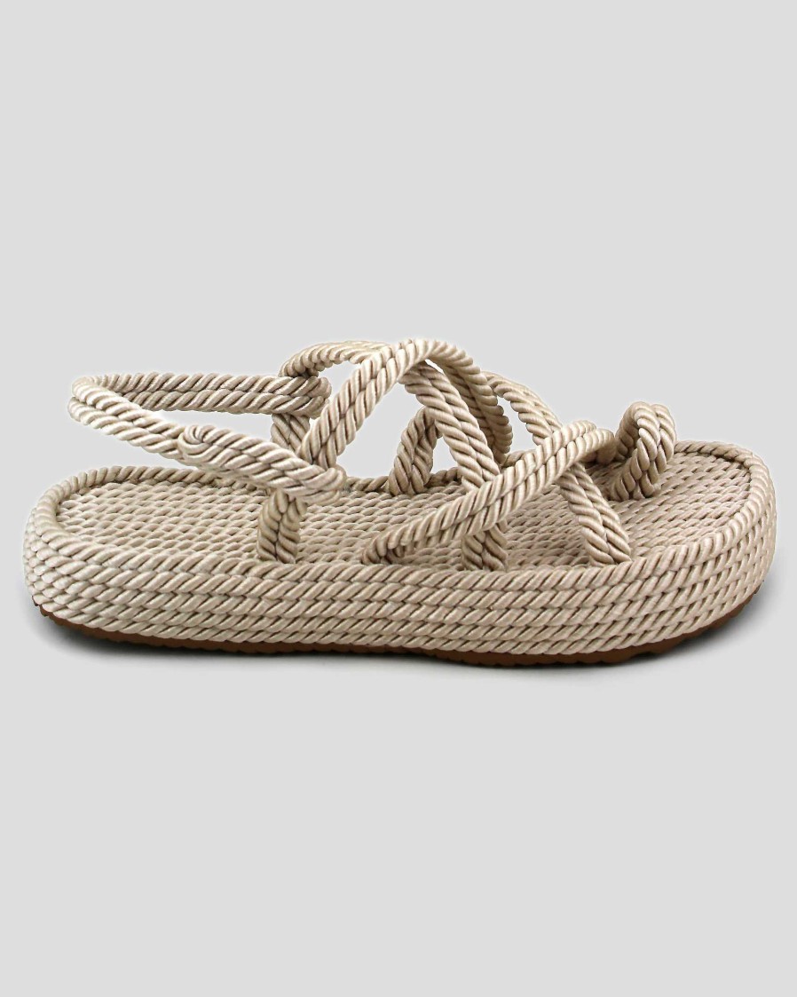 Women Mumka Shoes | White Toe Nomadic Sandals