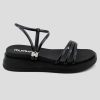 Women Mumka Shoes | Black Platform Sandals