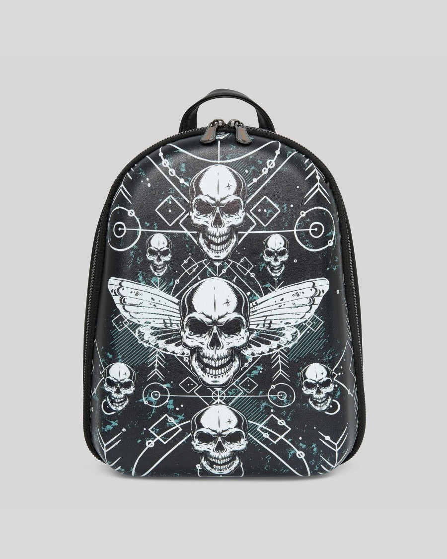 Women Mumka Shoes | Skulls With Wings Backpack