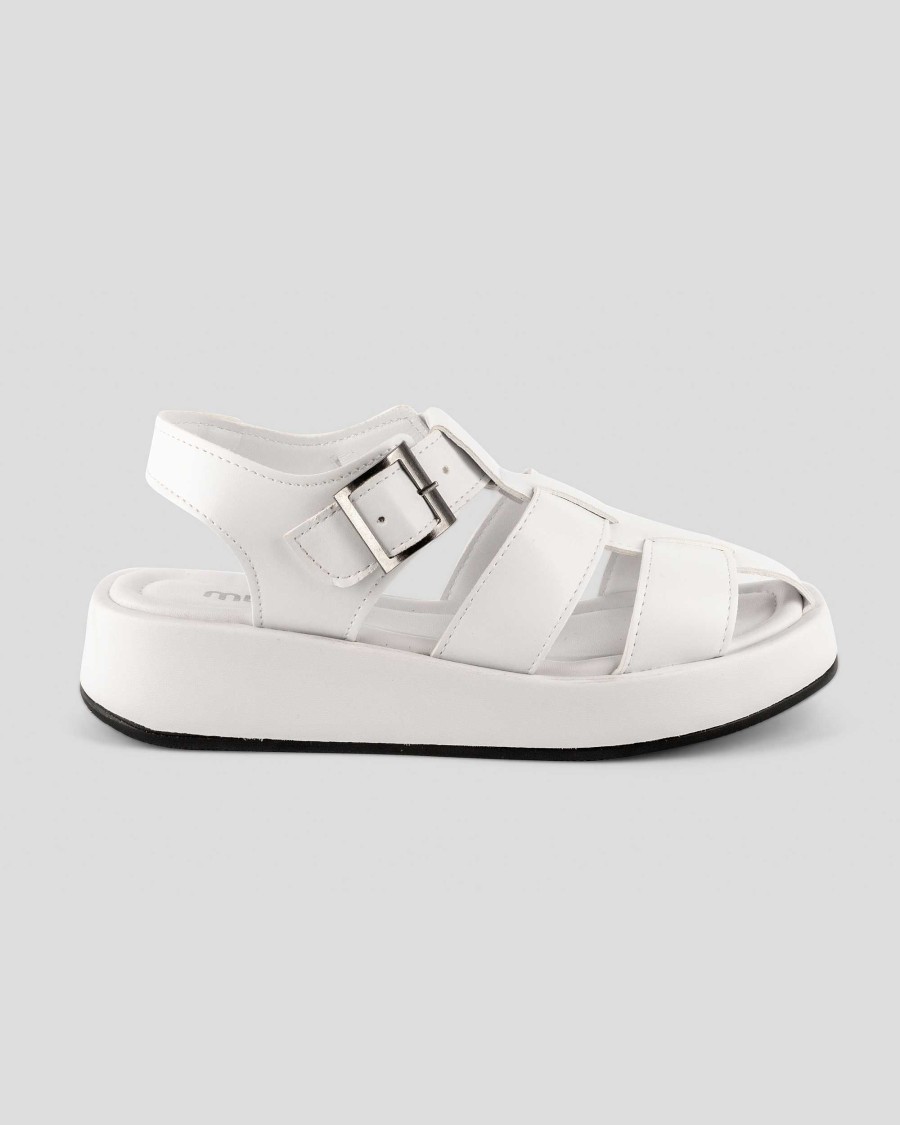 Women Mumka Shoes | White Metallic Jellyfish Sandals