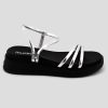 Women Mumka Shoes | Silver Platform Sandals