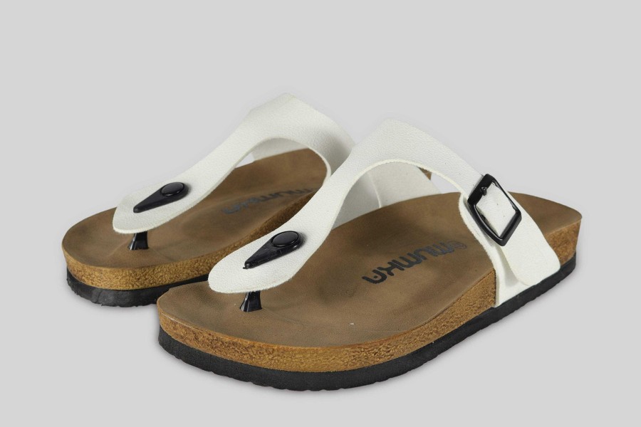 Women Mumka Shoes | White Sandals