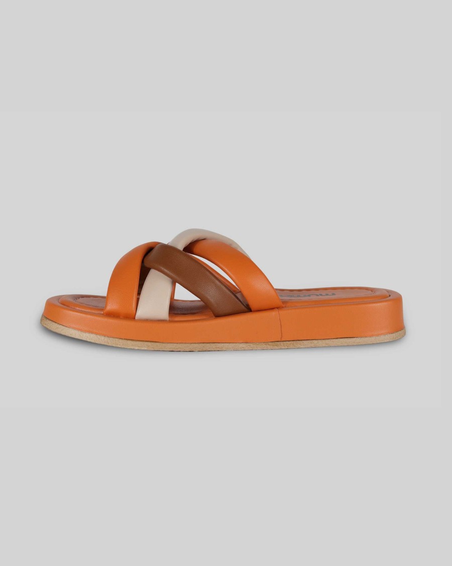 Women Mumka Shoes | Garnier Orange Sandals