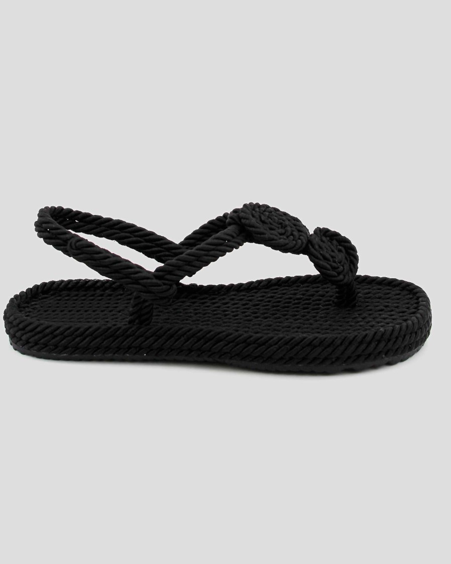 Women Mumka Shoes | Black Circle Nomad Sandals