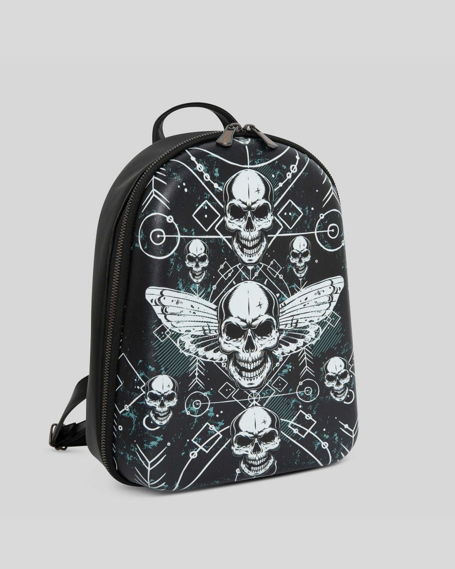 Women Mumka Shoes | Skulls With Wings Backpack