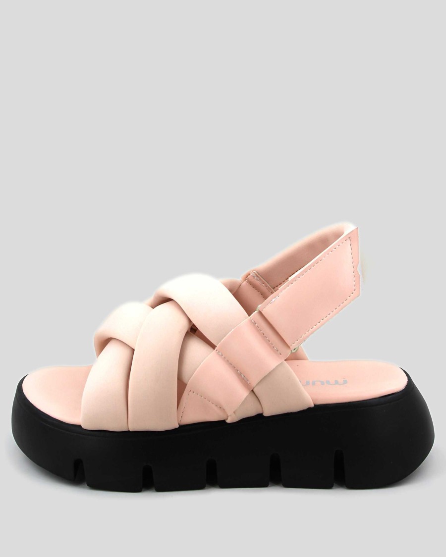 Women Mumka Shoes | Cross Pink Sandals