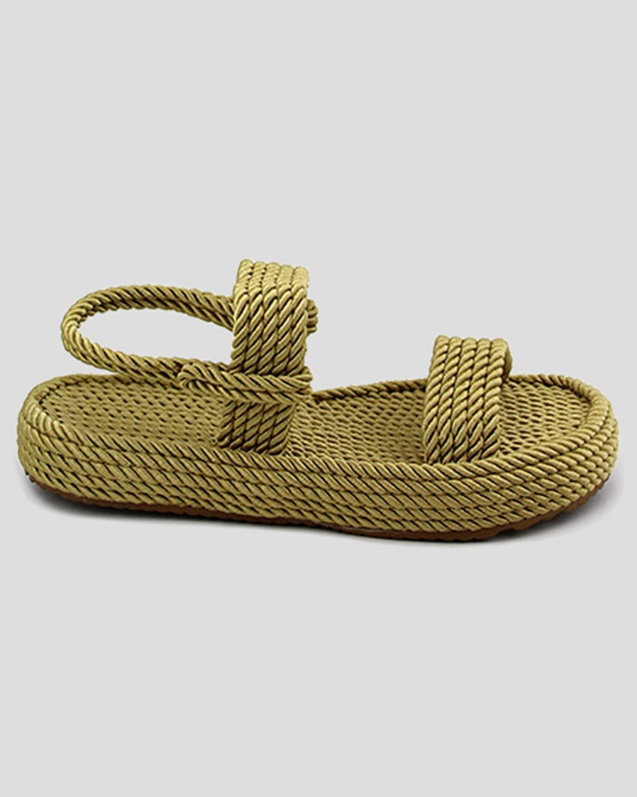 Women Mumka Shoes | Beige Strap Nomadic Sandals