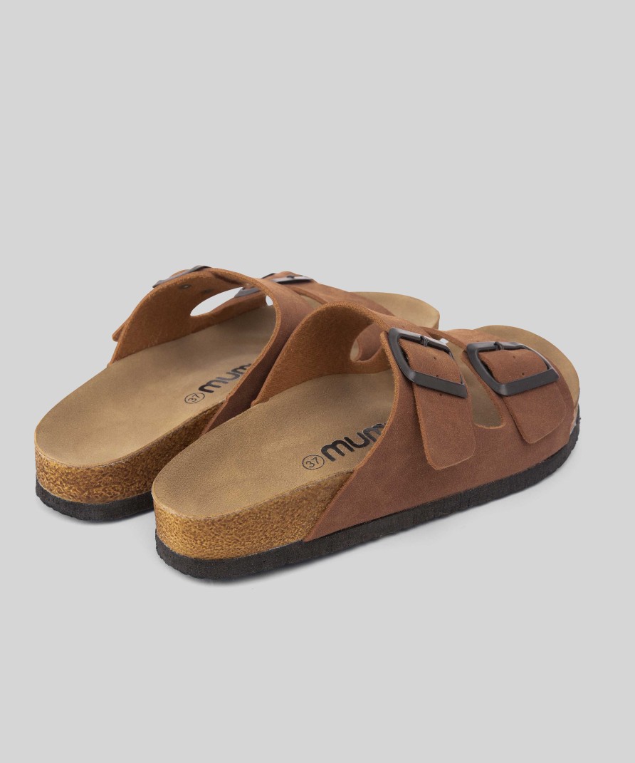 Women Mumka Shoes | Brown Coffee Strap Sandals