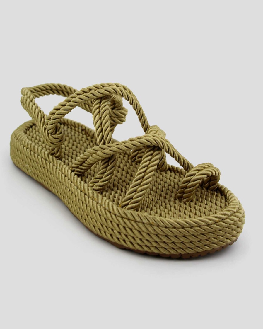 Women Mumka Shoes | Beige Toe Nomadic Sandals