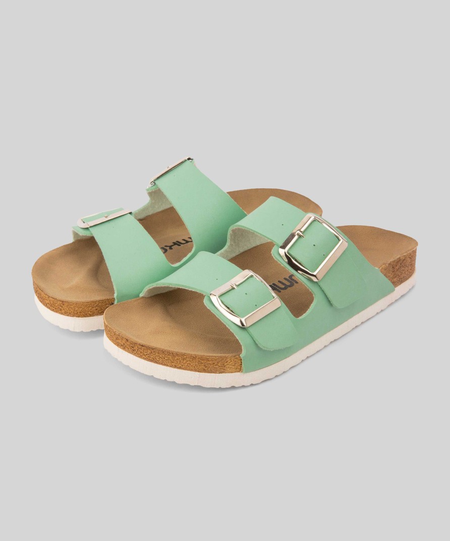 Women Mumka Shoes | Turquoise Strap Sandals