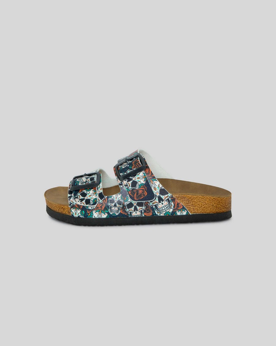 Women Mumka Shoes | Skulls And Roses Sandals