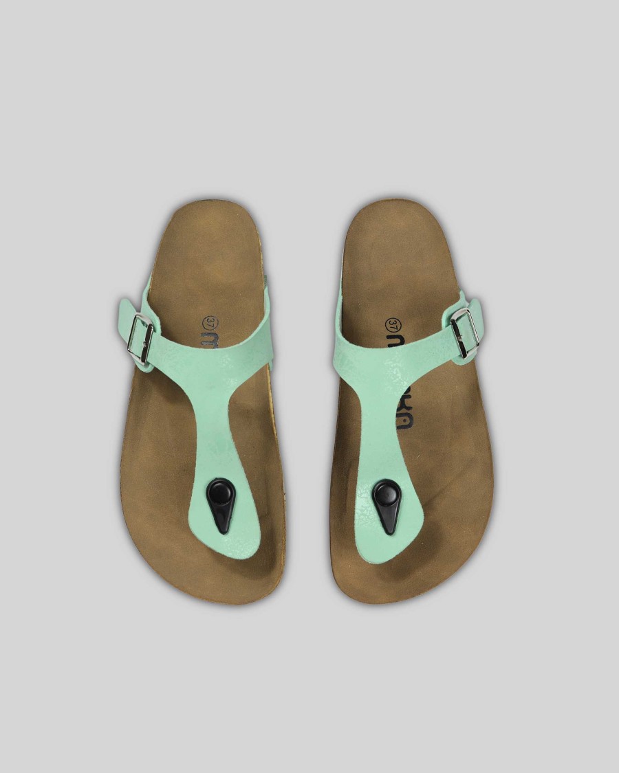 Women Mumka Shoes | Special Green Sandals