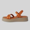 Women Mumka Shoes | Orange Platform Sandals