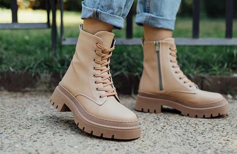 Women Mumka Shoes | Nude Boots