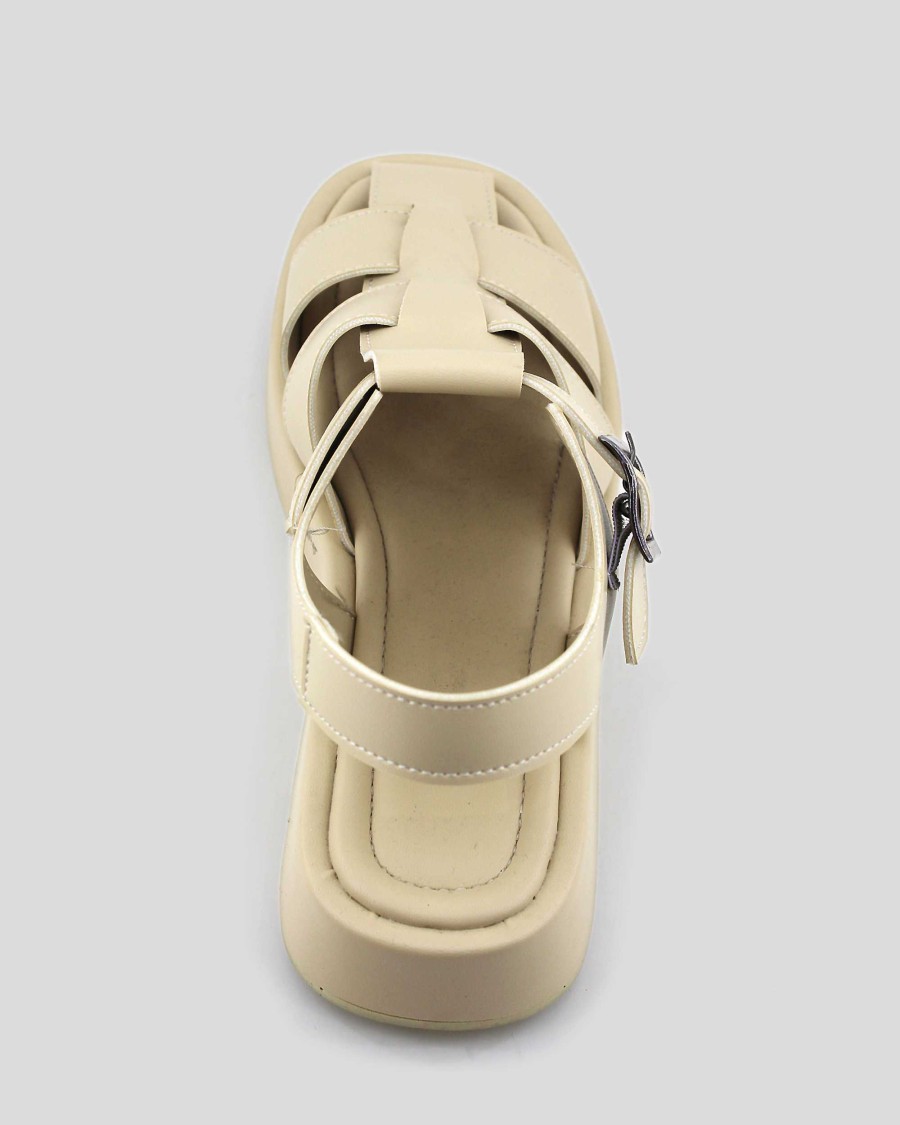 Women Mumka Shoes | Beige Jellyfish Sandals