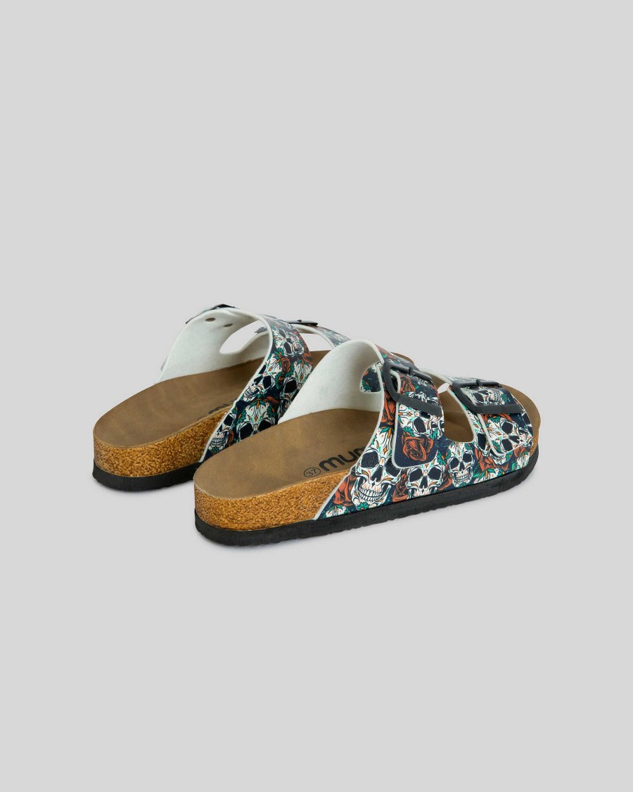 Women Mumka Shoes | Skulls And Roses Sandals