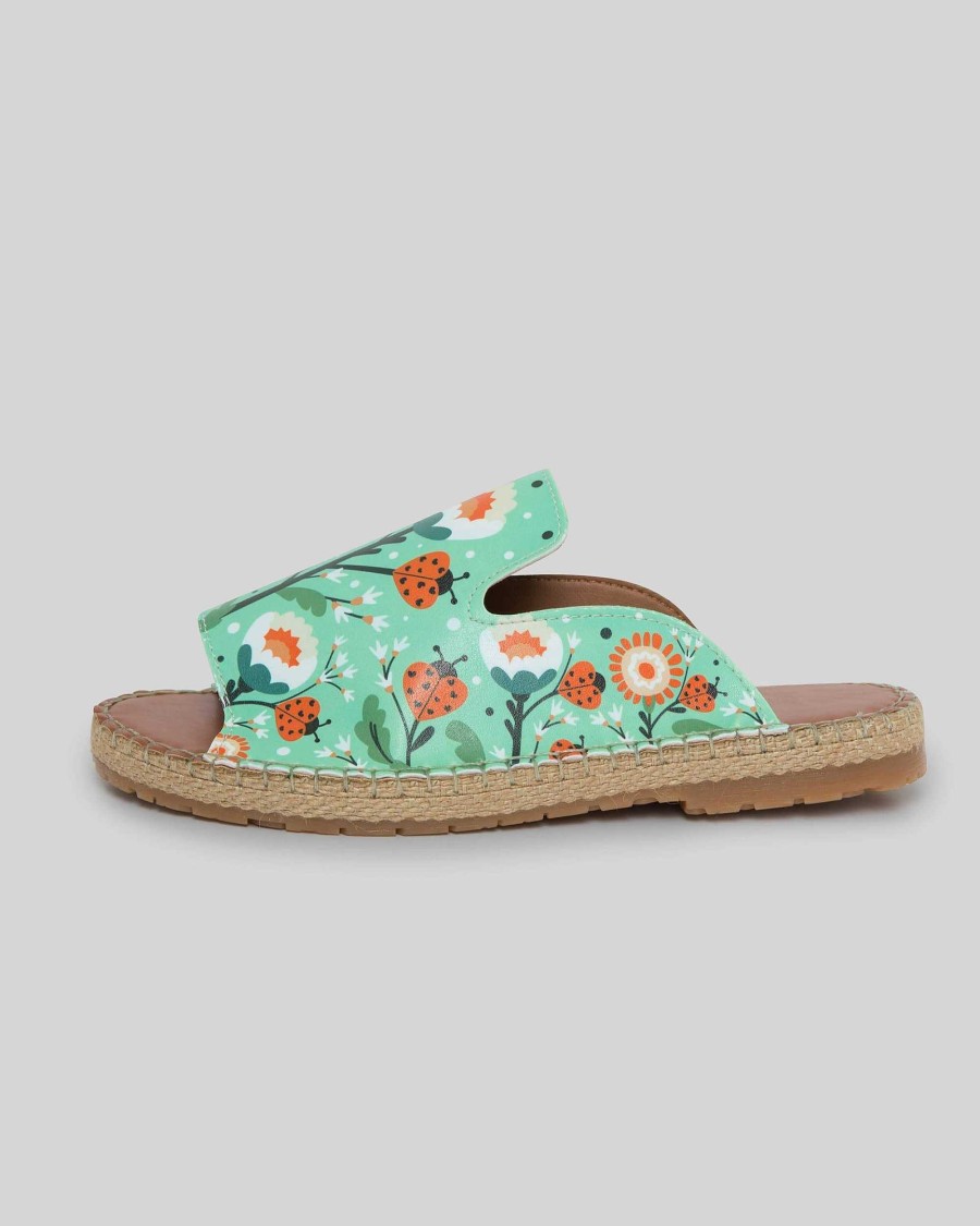 Women Mumka Shoes | Ladybugs And Flowers Sandals